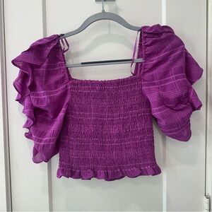 DO+BE Smocked Blouse - Size Small NWT
